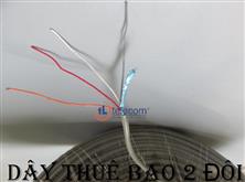 VINACAP Dây điện thoại 2 đôi (4 lõi) trong nhà 2x2x0,5mm - VINACAP